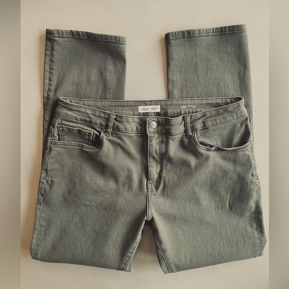 WARP + WEFT AMS Amsterdam Slim Stretch Jean // Olive // Men’s 36x32 - Picture 3 of 6